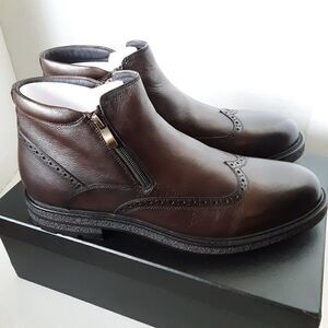 Zanzara Men's size 11M Wingtip Brown Leather Dress Boot